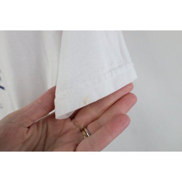 Vtg 90s Y2K Abercrombie & Fitch Mens M Distressed Spell Out Short Sleeve T-Shirt - Picture 7 of 14